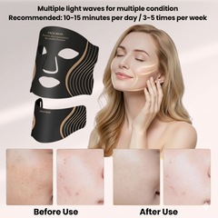 14™ Silicone Face & Neck Photon Rejuvenation Mask – Bendable, Portable & Skin-Fitting